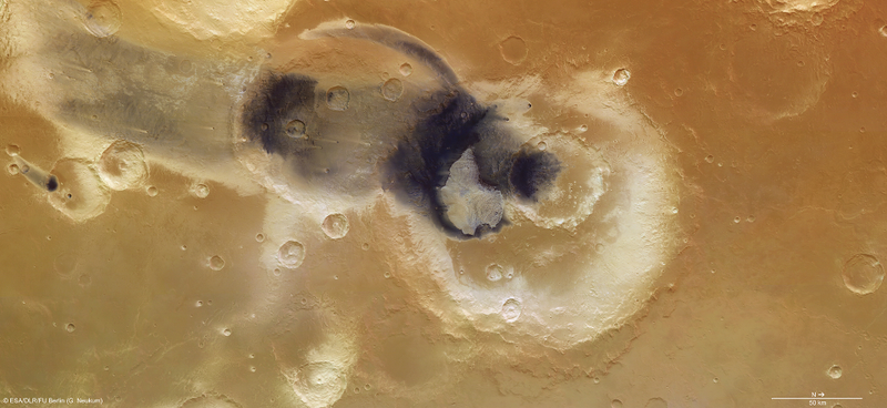 Illustration for article titled La Mars Express capta espectaculares imágenes de los cráteres de Marte